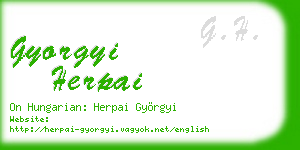 gyorgyi herpai business card