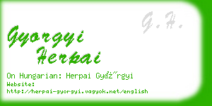 gyorgyi herpai business card